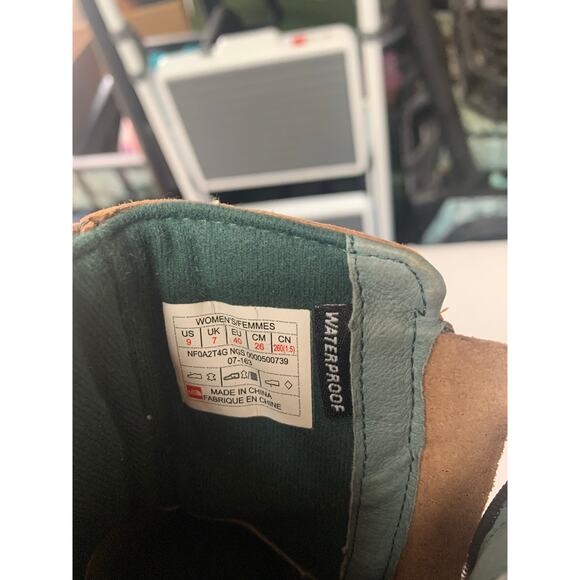 The North Face Maisie Waterproof Wedge Ankle Boots Women 9 Brown Suede & Leather - Picture 7 of 8